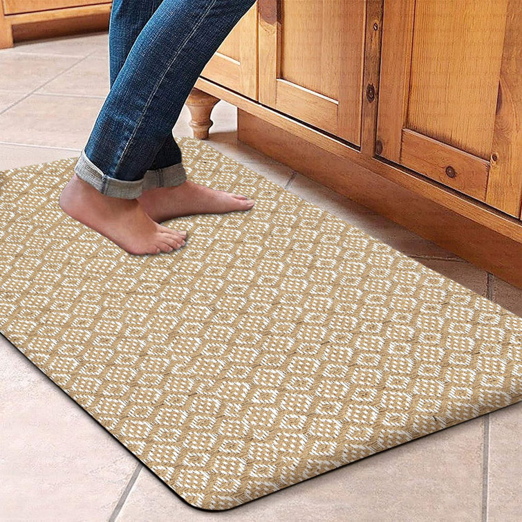 Union Rustic Cotton Hand Woven Cushioned AntiFatigue Mat Kitchen